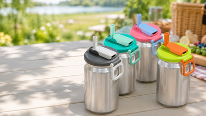 Reusable Can Lid with Straw & Handle – 4 Colors