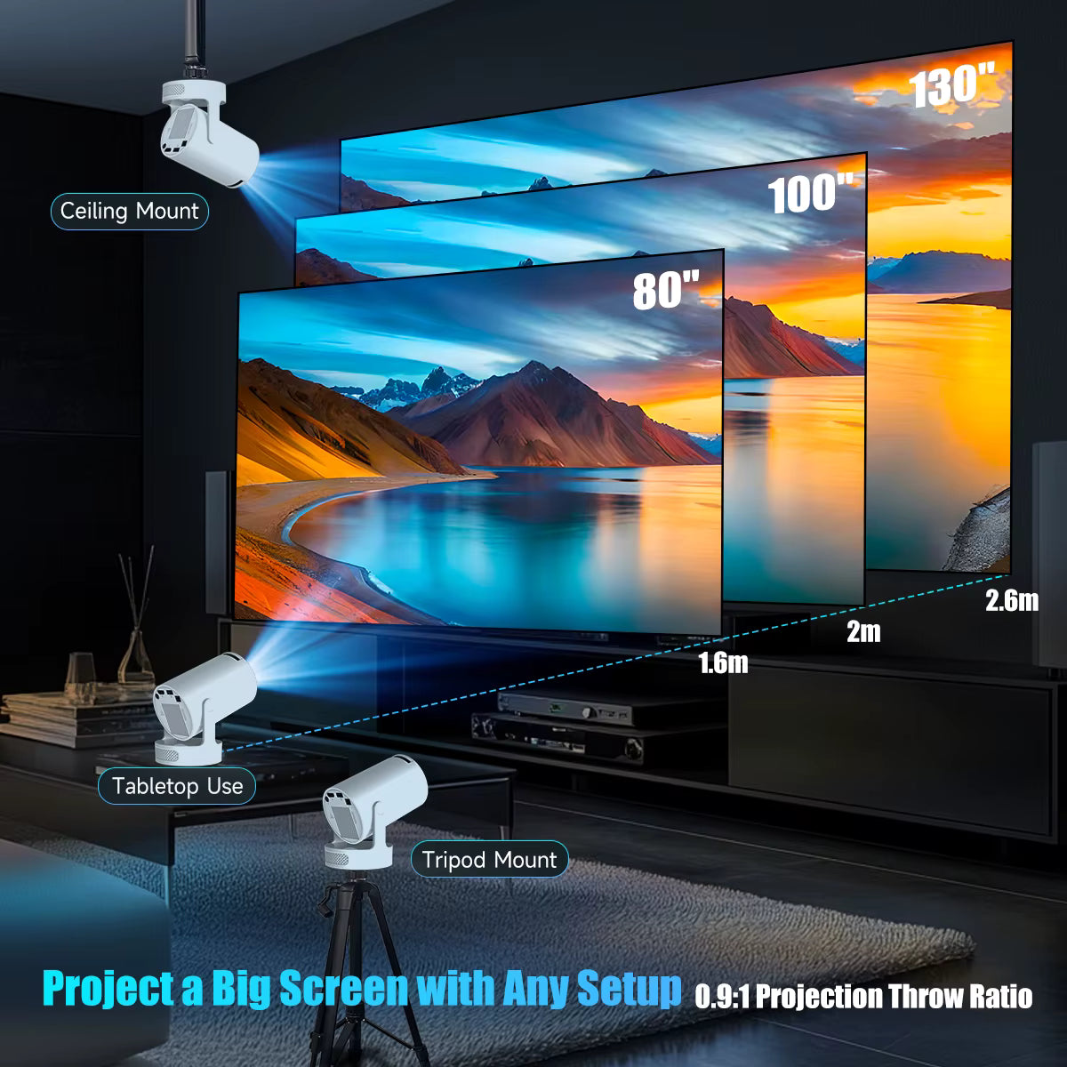 MAGCUBIC HY300 Pro+ Smart Mini Projector