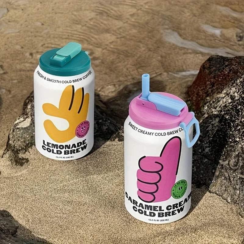 Herbruikbaar Blikdeksel met Rietje & Handvat – 4 Kleuren